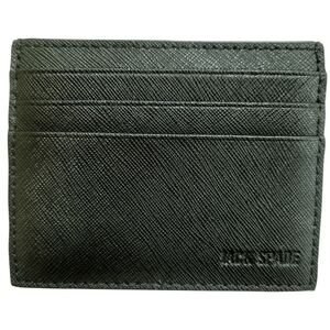 Jack Spade // M's Barrow Leather Six Card Wallet // Admiral Black